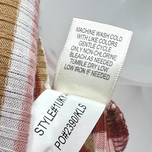 Belle Du Jour Stripe O-Ring Zipper Crop Top - Picture 8 of 8